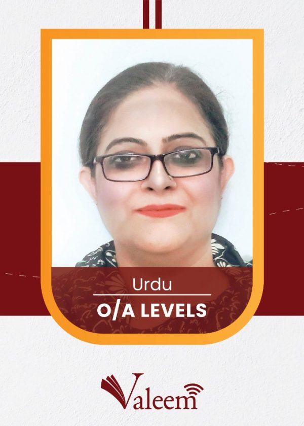 Mrs. Rahima Shoaib Moosa online O&A levels Urdu tuition classes