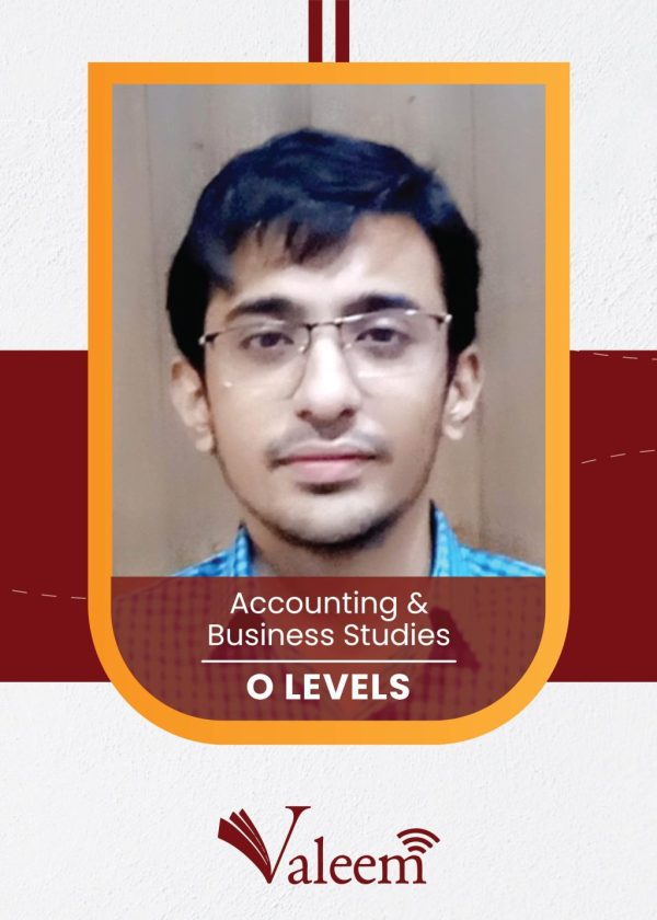 Syed Asaad Hasan O levels Accounting & Business studies online tuition classes